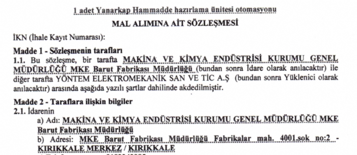 MKE YANARKAP SÖZLEŞMESİ İMZALANDI