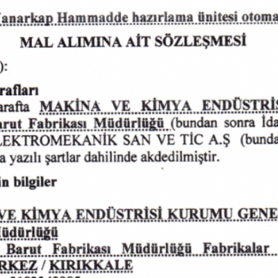 MKE YANARKAP SÖZLEŞMESİ İMZALANDI